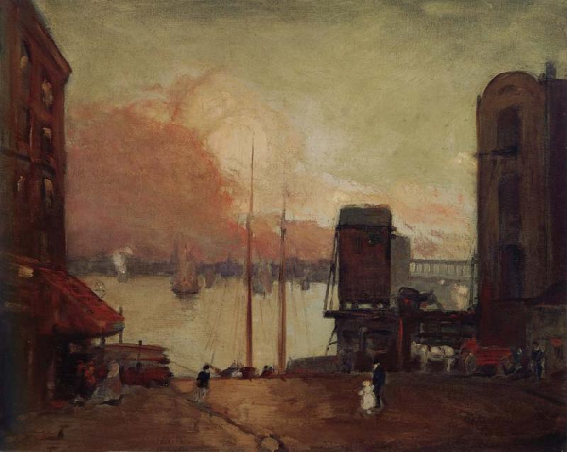 Robert Henri Cumulus Clouds,East River